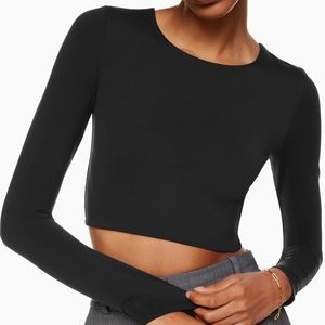 Contour crew cropped long sleeve